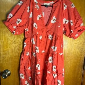 Coral Floral Dress Universal Threads Womens XS